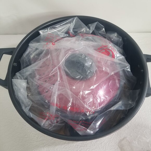 Vtg Pasta Pro Red Non-Stick Cook Drain 6qt Stockpot 2qt Saucepan Locking Lids - Picture 4 of 16